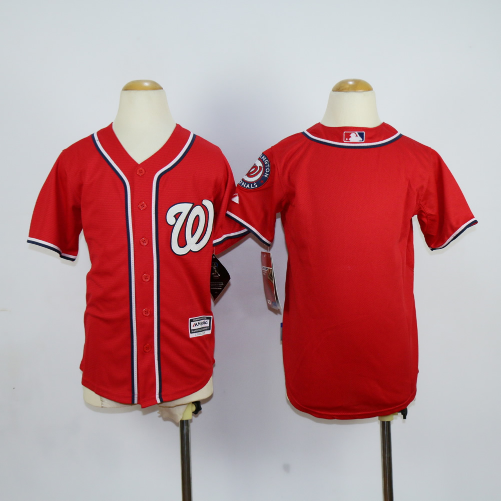 Youth Washington Nationals Blank Red MLB Jerseys